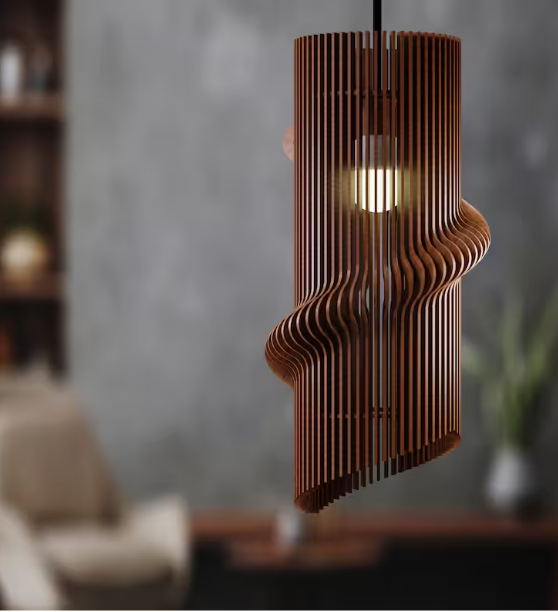 Lighting Lamp Wood Pendant Designs Laser cut lamp Lighting