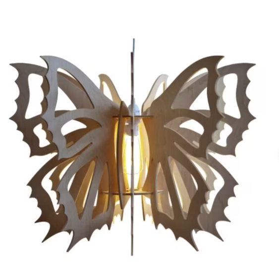 Home Decor BUTTERFLY wooden laser-cut chandelier