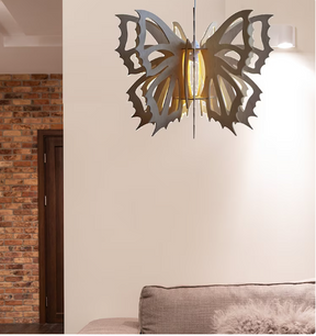 Home Decor BUTTERFLY wooden laser-cut chandelier