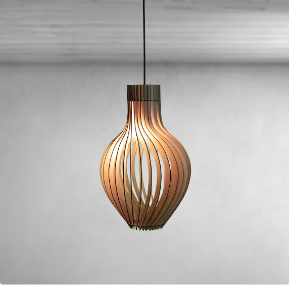 CLUSTER-Wood Pendant Light/ Hanging light / Modern Lamp / Light Fixture / Housewarming Gift / Ceiling
