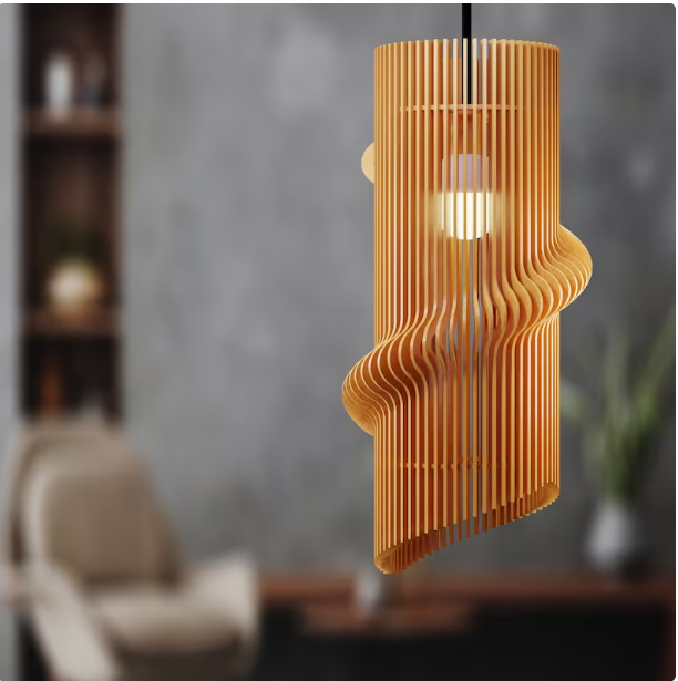 Lamp Wood Pendant Designs Laser cut lamp Lighting