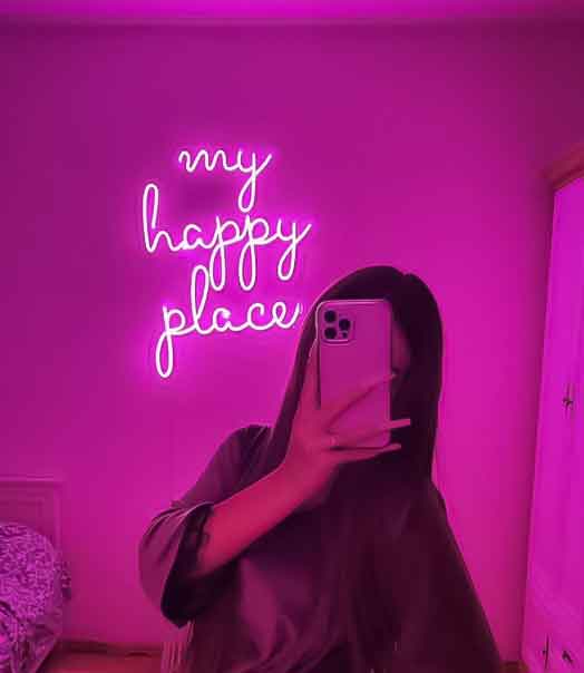 My Happy Place Neon Sign