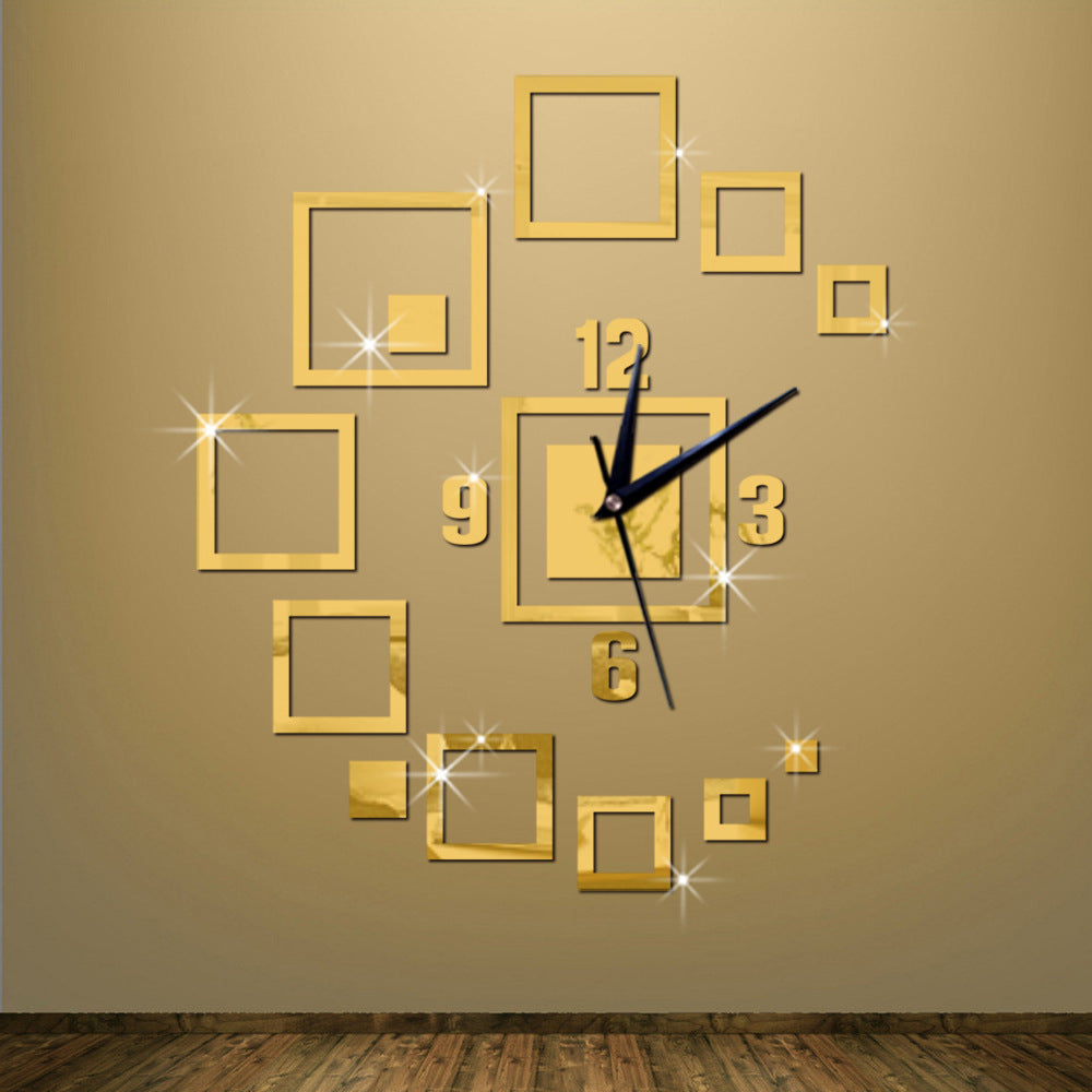 Gold acrylic clock
