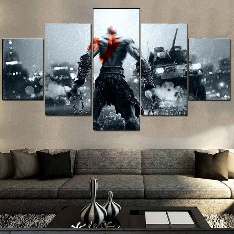 Quadro Kratos God Of War  (5 Panel) Wall Art