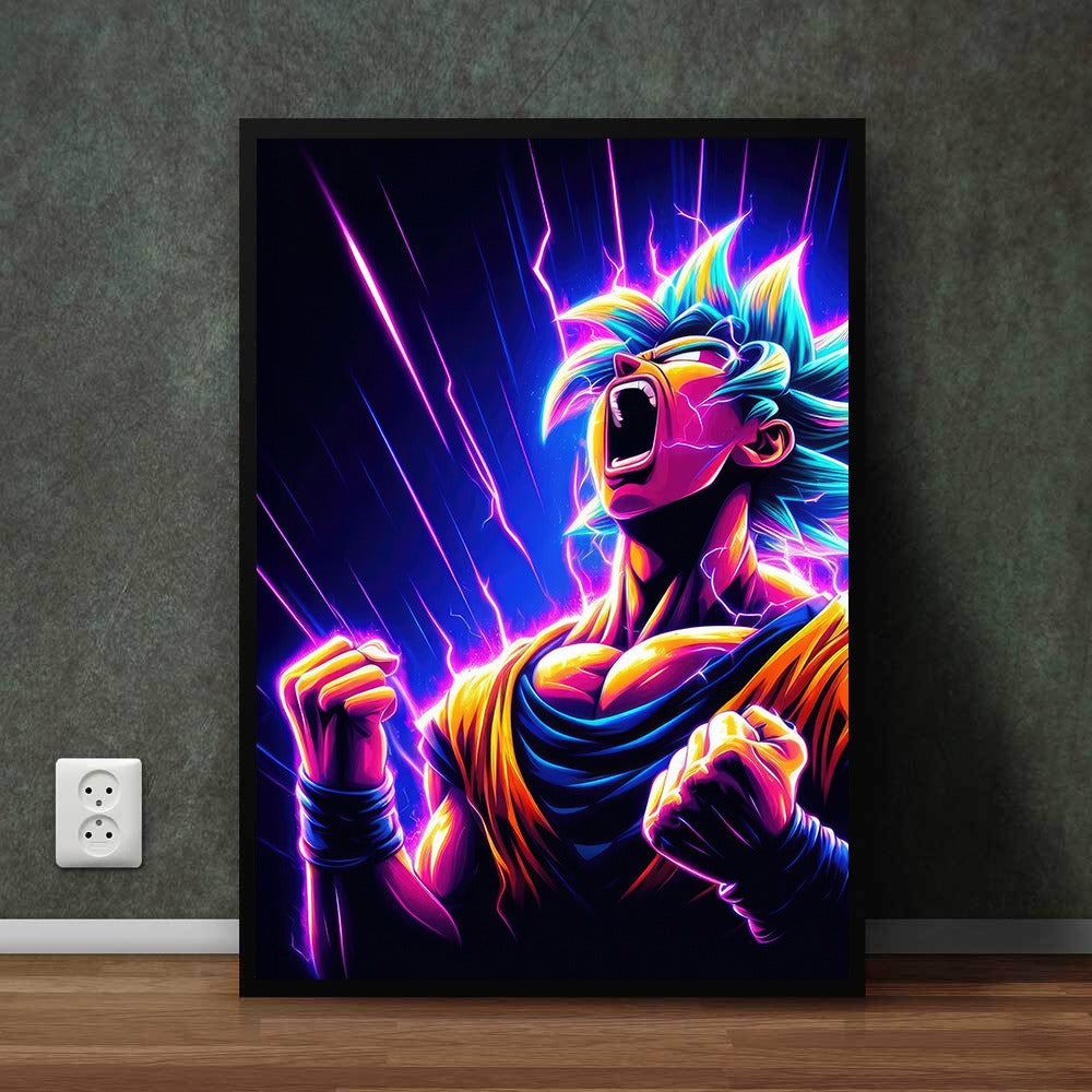 Goku neon 1-Panel Wall Art