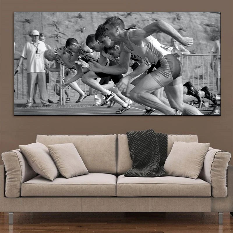 Black And White Sports 1-Panel Wall Art