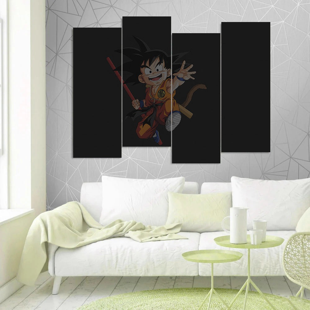 Dragon Ball Z Goku ( 4-Panel) Wall Art