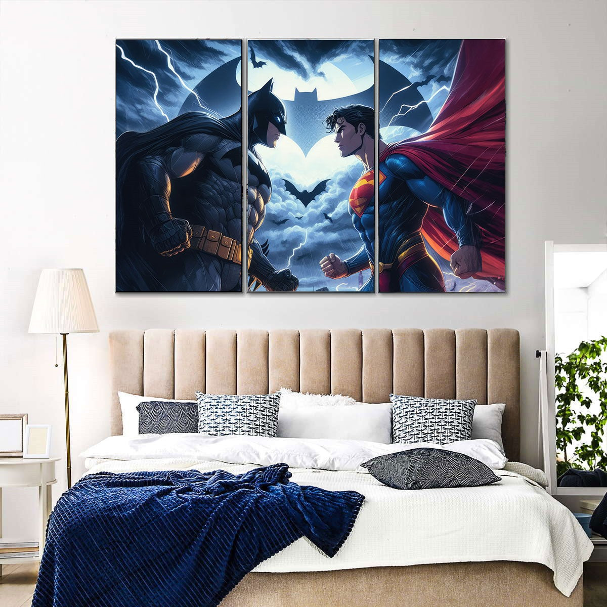 Batman vs Superman (3 Panel) Wall Art