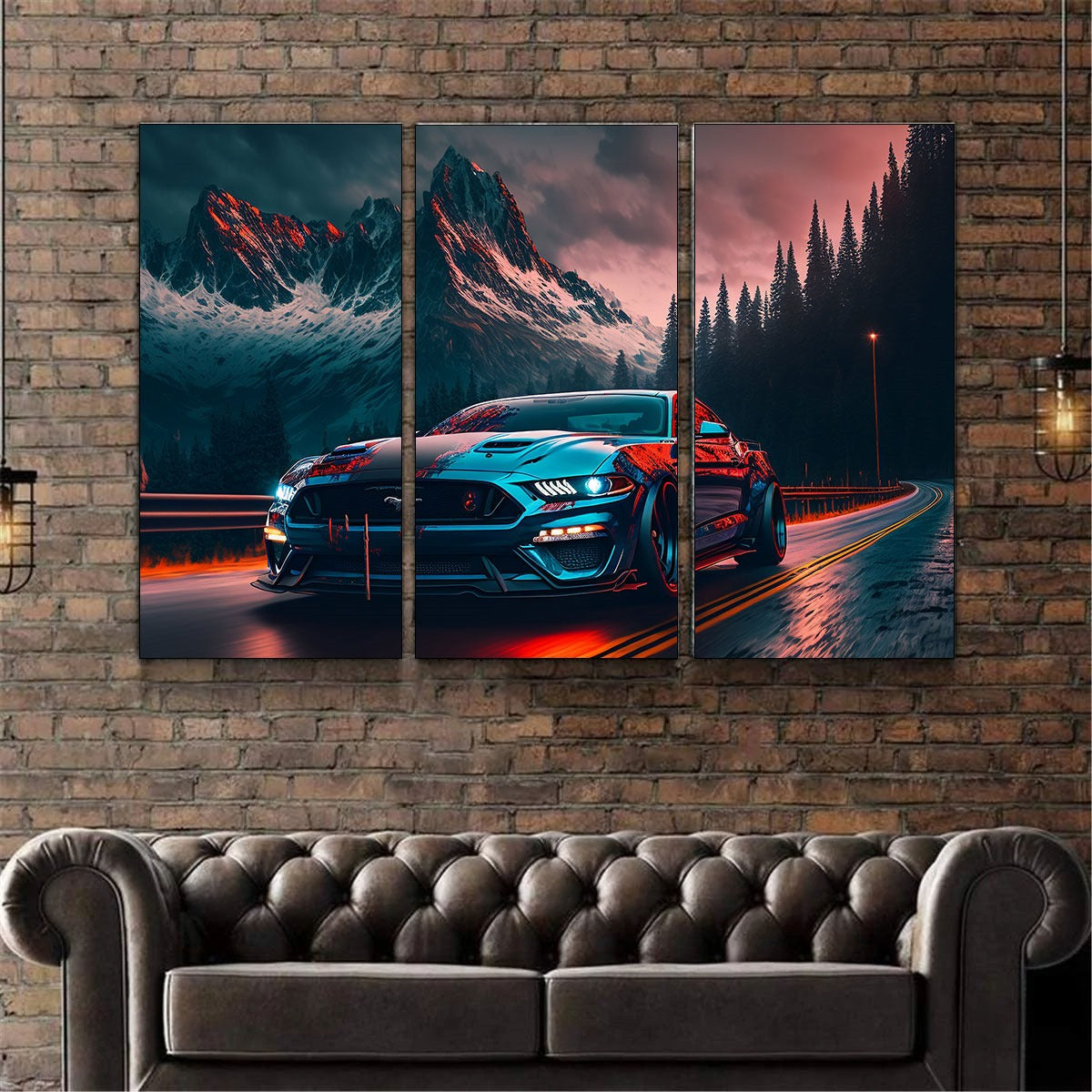 Ford Mustang (3-Panel) Wall Art
