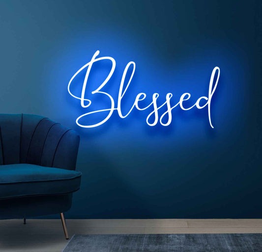 Blessed neon sign