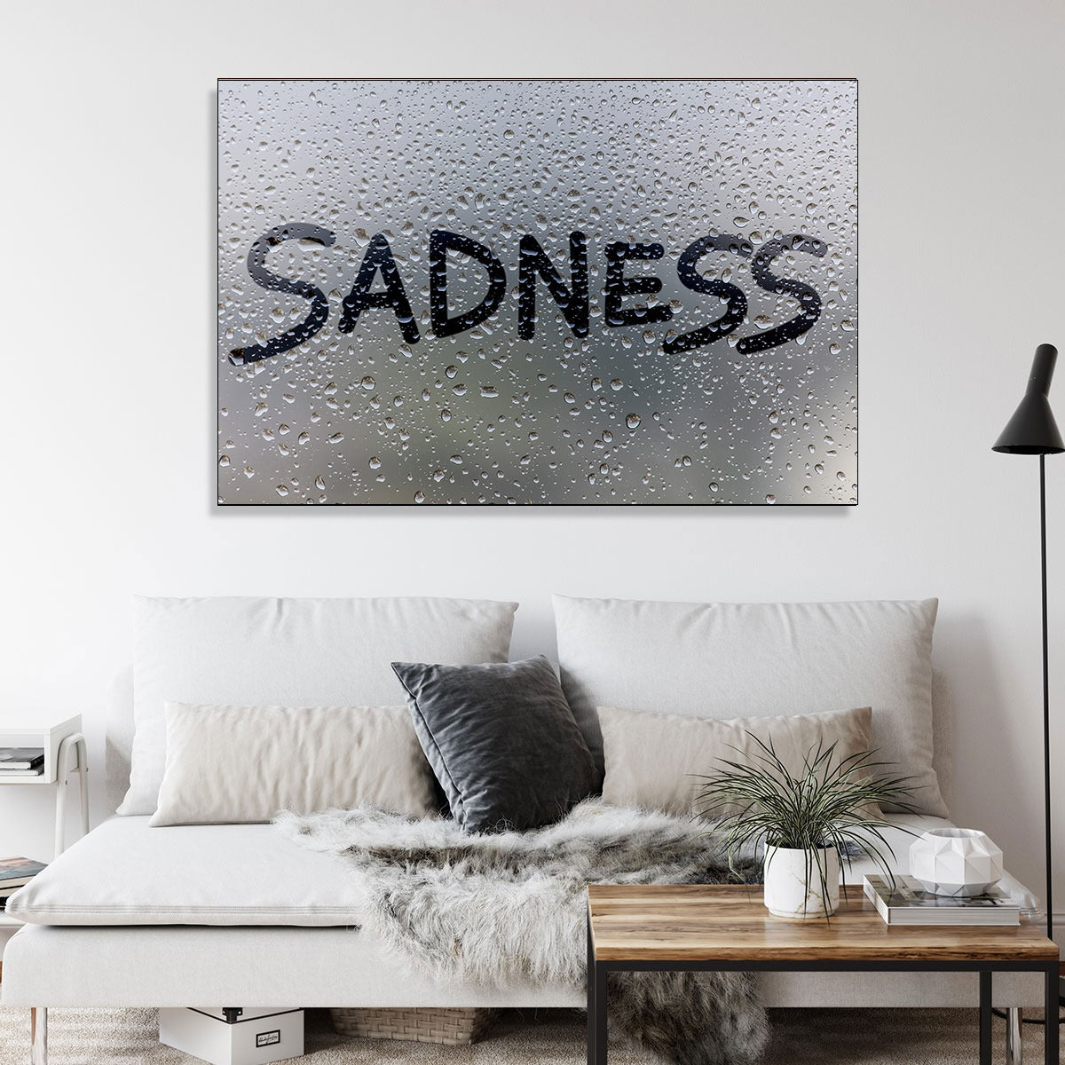Sadness Glass Drops (1-Panel) Wall Art