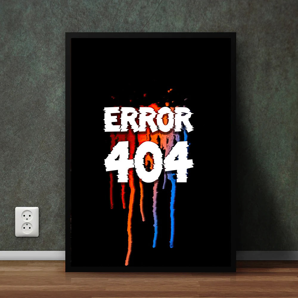 Error 404(1 Panel) Wall Art