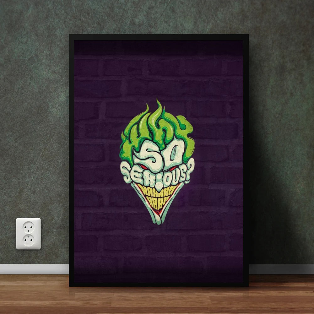 The joker artwork why so serious? (1-Panel) Wall Art