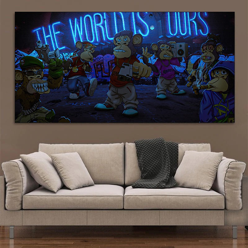 THE WORLD IS OURS(1-Panel) Wall Art