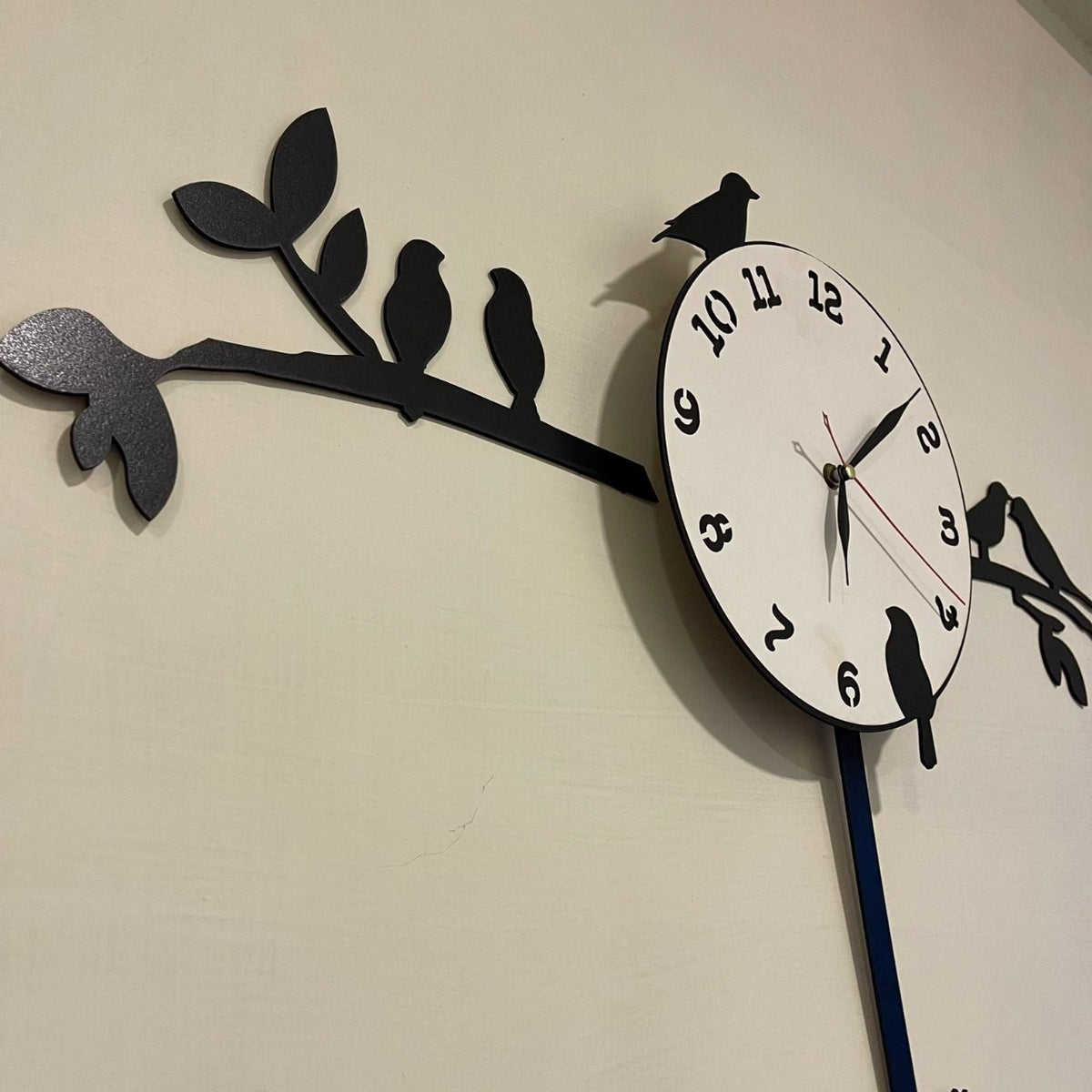 New Latest Style 2023 Birds Tree Pendulum clock White Dial