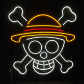 One Piece Jolly Roger Luffy Neon Sign